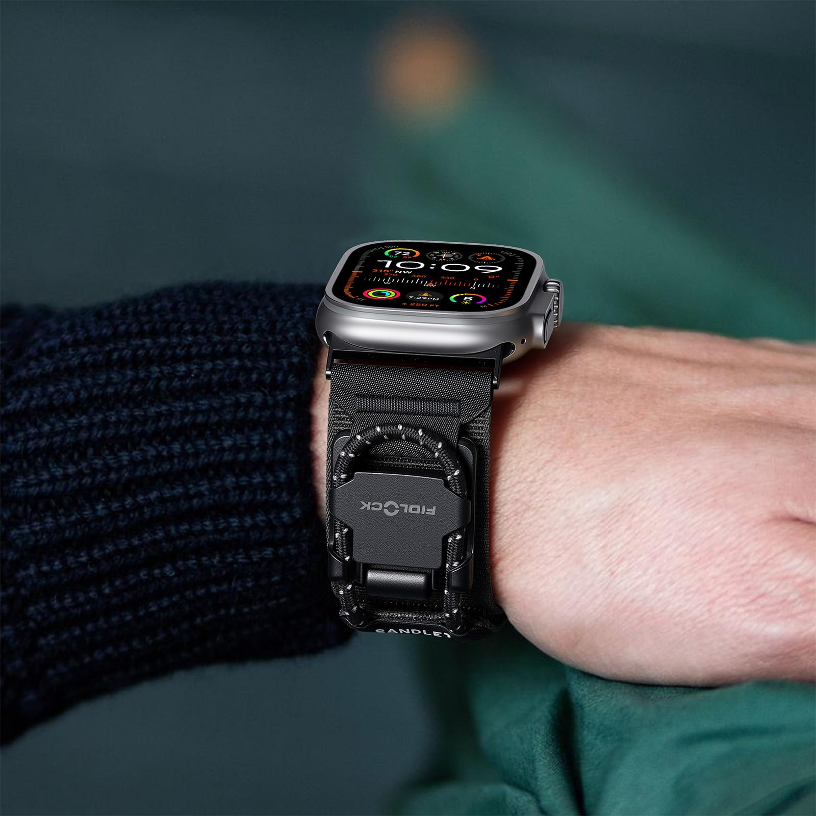 Bandletic Nylonarmband Kompatibel mit Apple Watch Ultra 3/2/1 Armband
