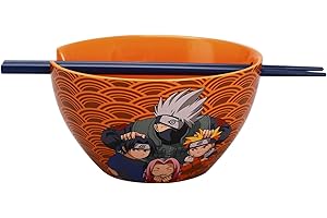 Naruto Anime Heroes 20 oz Ramen Bowl With Chopsticks: Essential Kitchenware for Fans