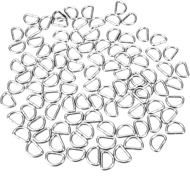 eBoot 100 Pack Metal D Ring, 1/2 Inch