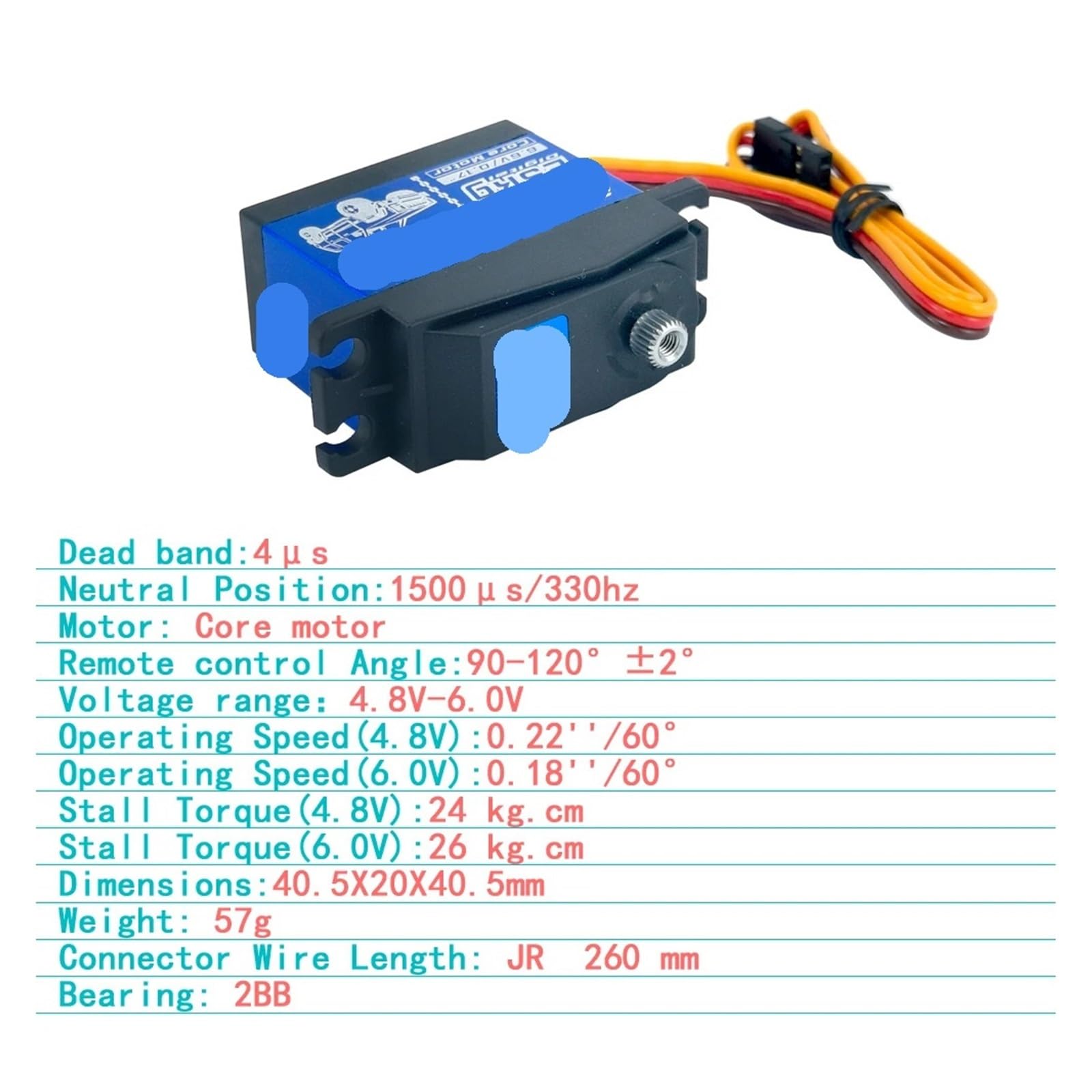 Standardowy cyfrowy serwomechanizm z 25 kg wodoodporna metalowa przekładnia 5425LV-W(5425LV)