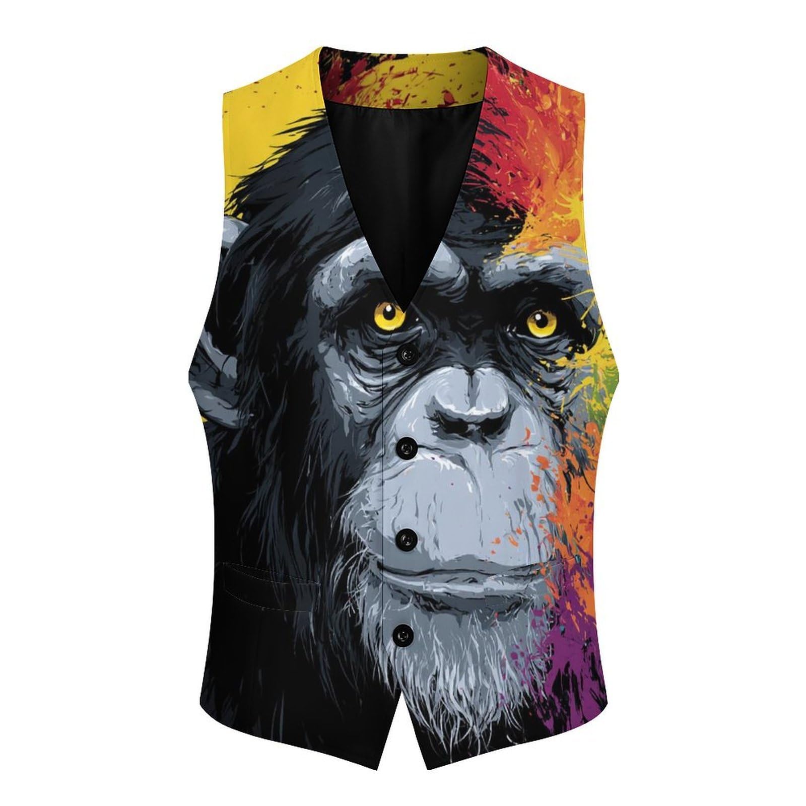 Reggae Chimpanzee Fashion - Gilet da uomo | Personalità vestito gilet per festa di nozze formale