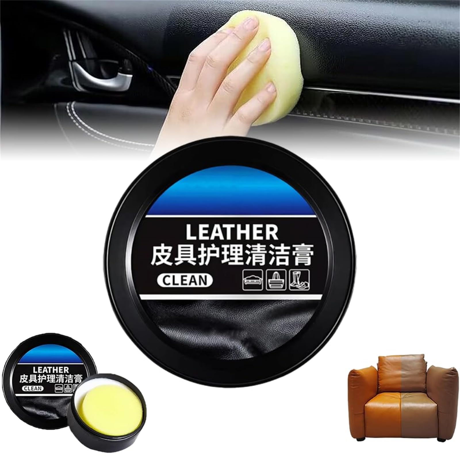 Nettoyant et revitalisant pour cuir de voiture et canapé de salon