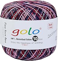 Vista 25 de golo 24 bolas hilo de ganchillo tamaño 10 hilo para tejer a mano hilo de ganchillo 10-24-1