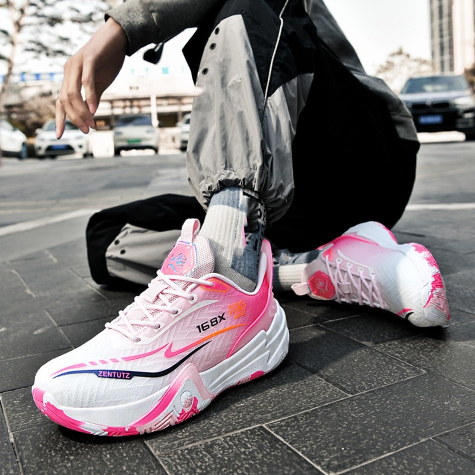 Le Scarpe da Basket Unisex Sono Traspiranti, Antiscivolo, Resistenti all'Usura, ammortizzanti e rimbalzanti, Scarpe Sportive for Ragazzi.