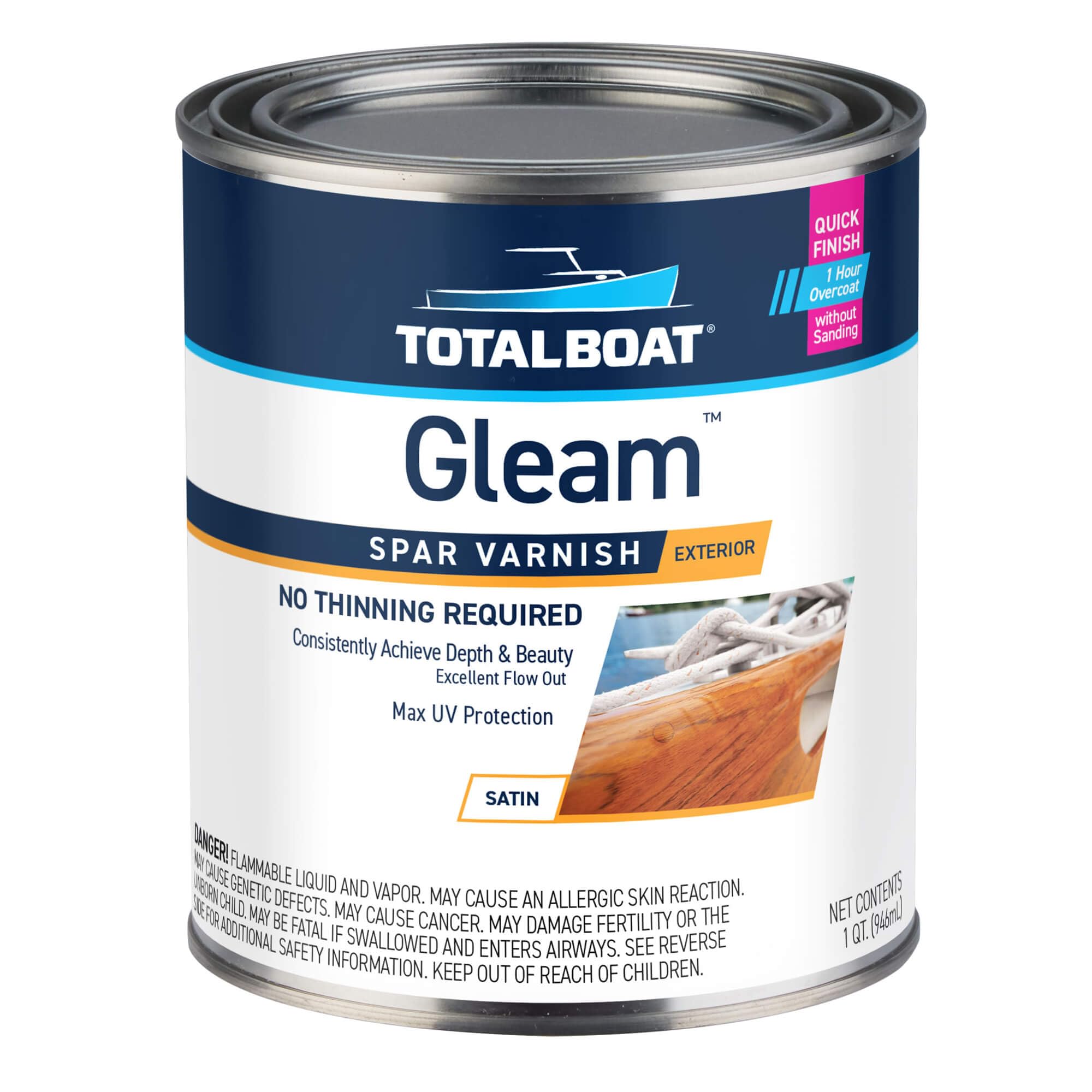TotalBoat Gleam Varnish - Marine Spar Finish -12 TotalBoat Gleam Varnish - Marine Spar Finish -12