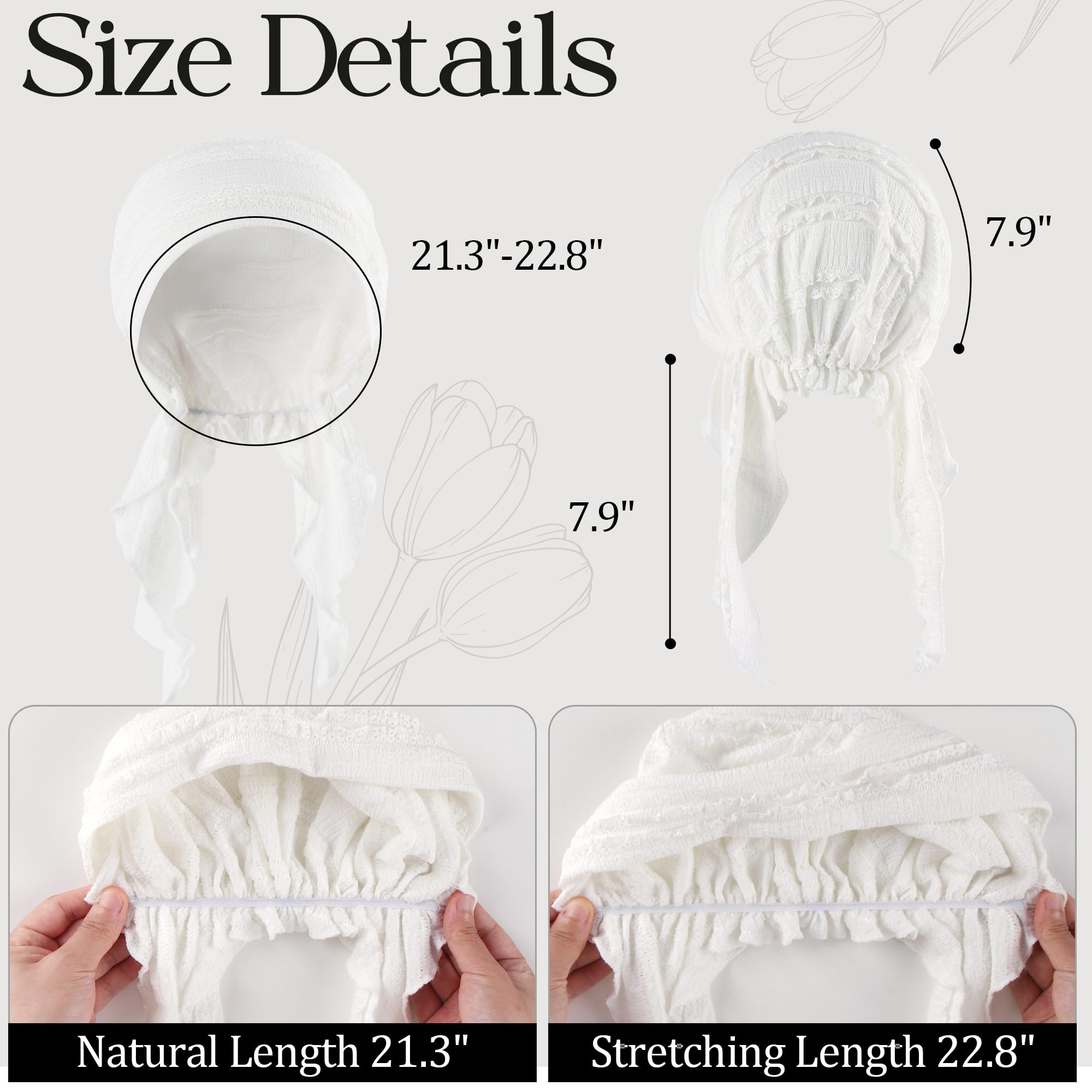 Babalet Slip-On Pre-Legato Beanie Donne Copricapo Turbante Beanie Caps Capo Wrap Foulard per le Donne Sonno Cappello di Copertura dei Capelli