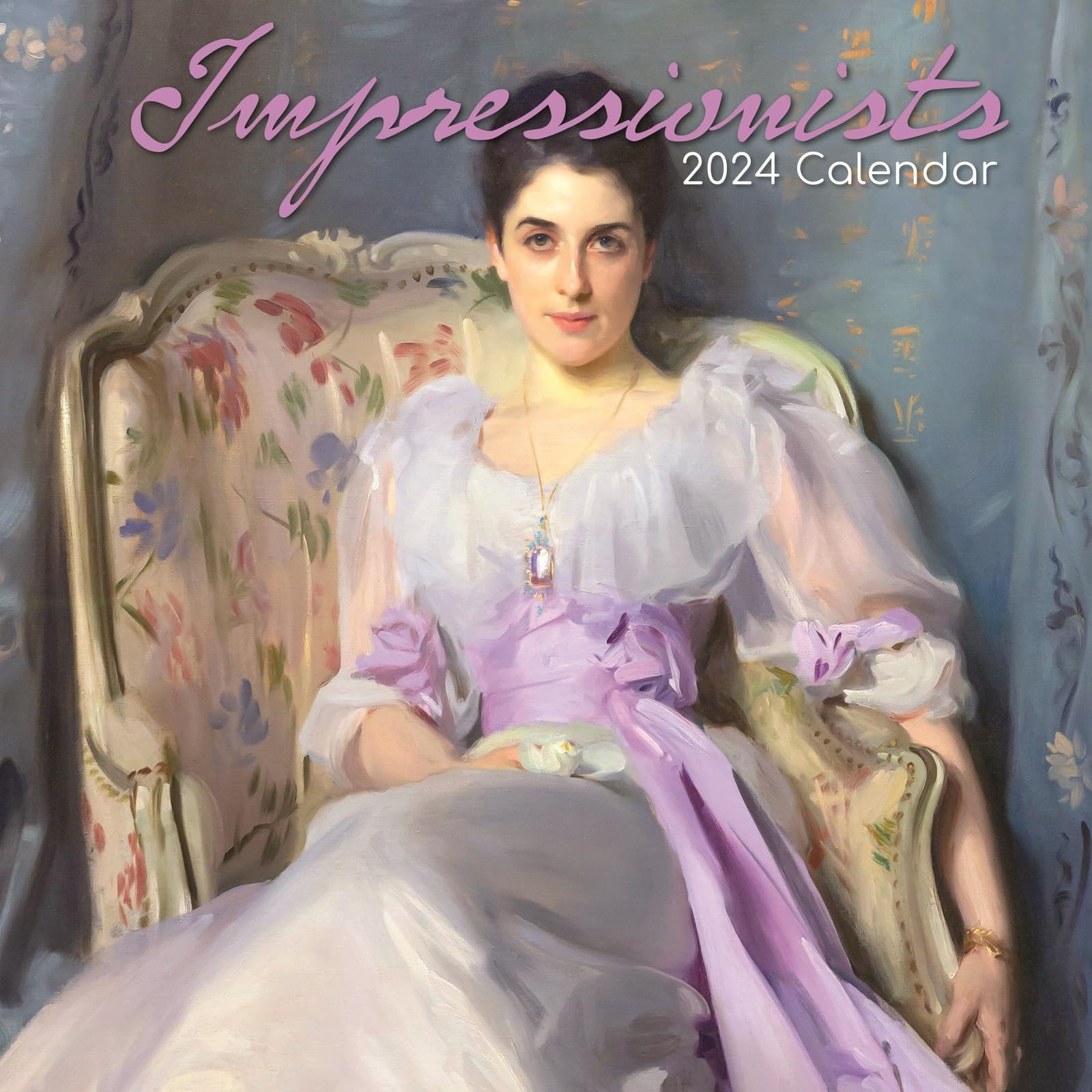 2024 Square Wall Calendar, Impressionists, 16-Month Arts & Antiques Theme with 180 Reminder Stickers (12x12 In)