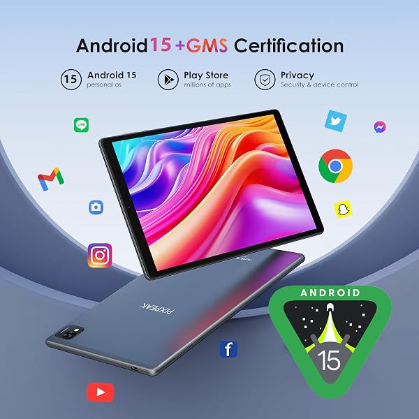 Tablet 10 pollici 4G lte e 5G WiFi, Android 15.0 Octa-Core 2.0GHz, 36GB RAM, 128GB ROM (1TB TF), INCELL 1920 * 1200, 13MP+8MP, Tablet in offerta con Tastiera etc, GPS/Bluetooth, Grigio - 3