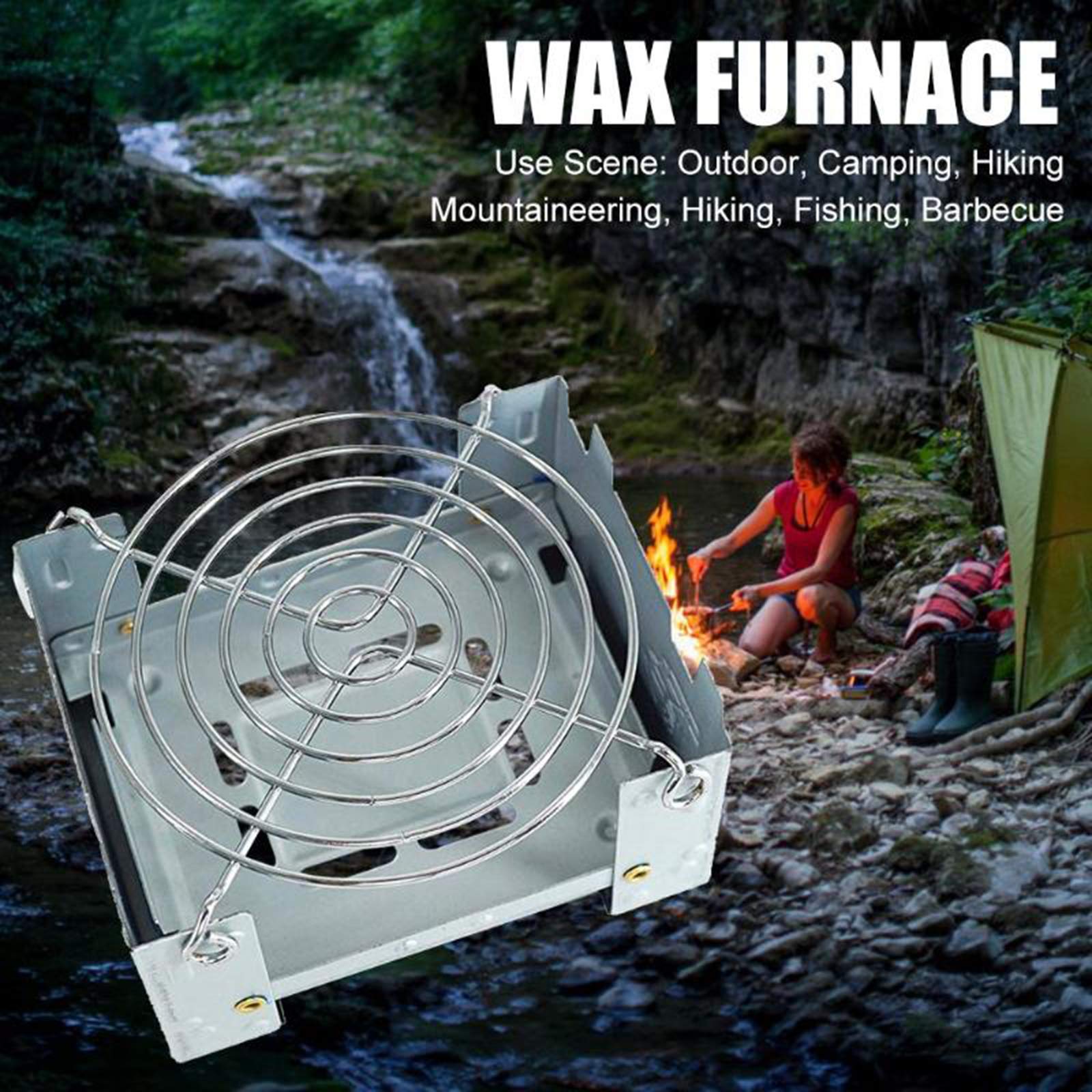 Réchaud de camping à alcool, batterie de cuisine de camping ultralégère à mini brûleur extérieur portable pour camping en plein air, randonnée, sac à dos, pique-nique