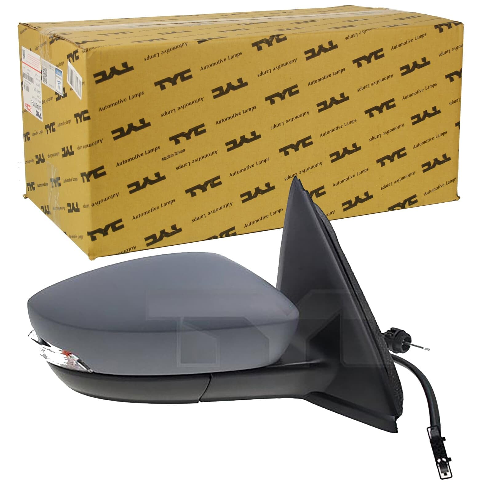 TYC 332-0079 Espejo retrovisor Ajuste por cable convexo derecha Compatible con SKODA FABIA Ranchera familiar NJ5 FABIA NJ3