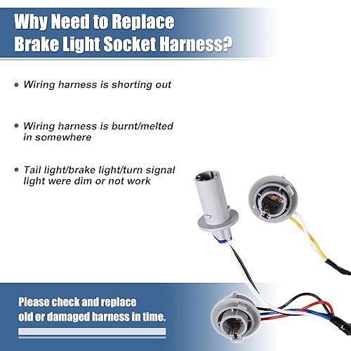 Miniatura 6 de X AUTOHAUX Soporte de lámpara trasera y arnés de cableado 92450-3Q000 para Hyundai Sonata Sedan 2.0L 2.4L 2011-2014 lámpara trasera de luz trasera