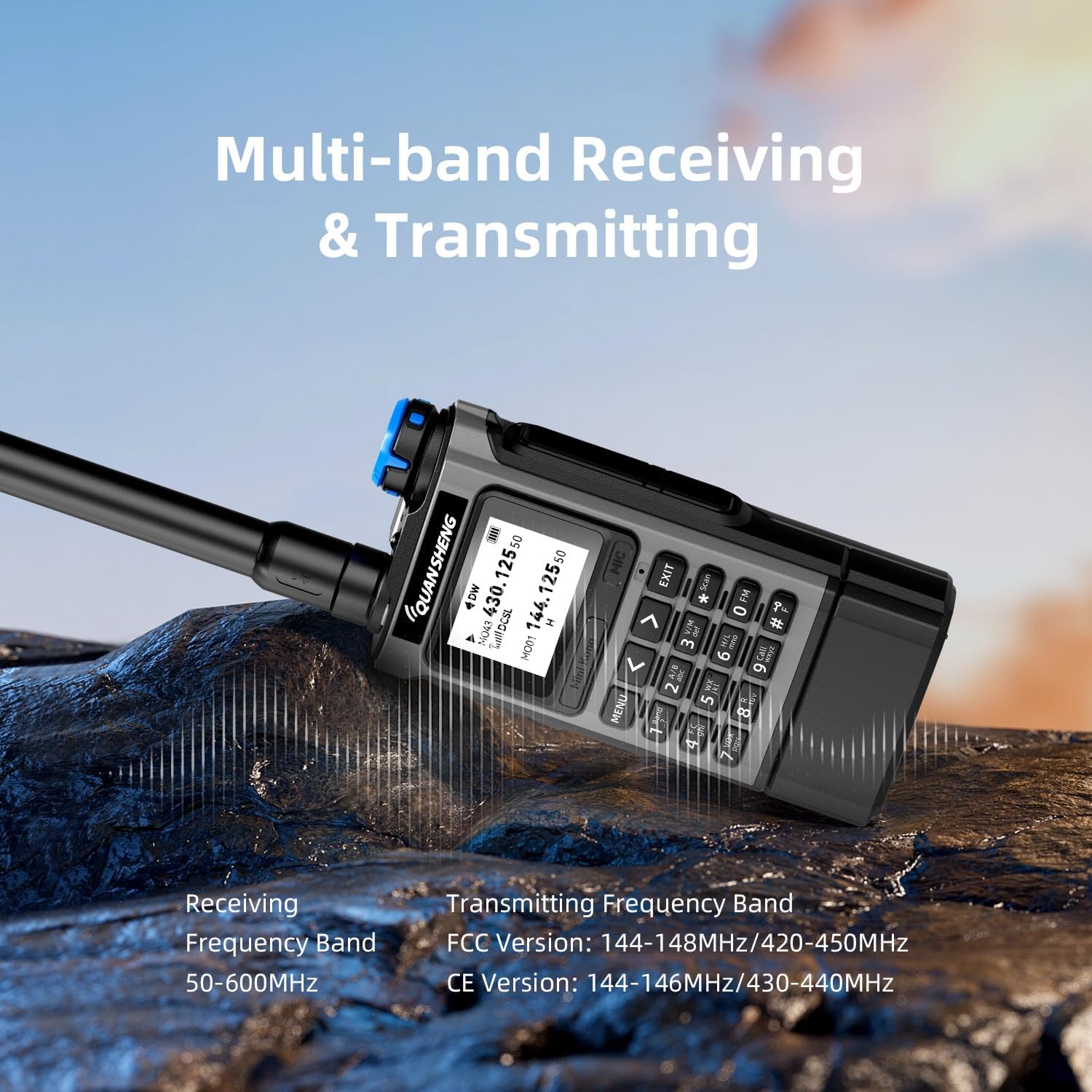 Attaching the battery to the QUANSHENG UV-K1 radio