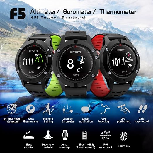 Smart Watch, orologio sportivo con altimetro/barometro/termometro e GPS  integrato, fitness tracker per corsa, escursionismo, impermeabile IP67,  cardiofrequenzimetro per uomini, donne e avventurieri : Amazon.it: Sport e  tempo libero