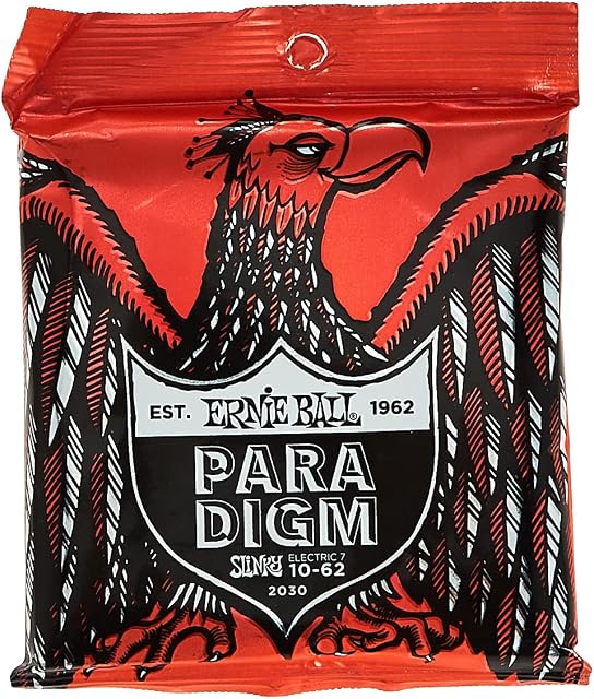 Ernie Ball Skinny Top Heavy Bottom Slinky Paradigm 7-String Electric Guitar Strings - 10-62 Gauge