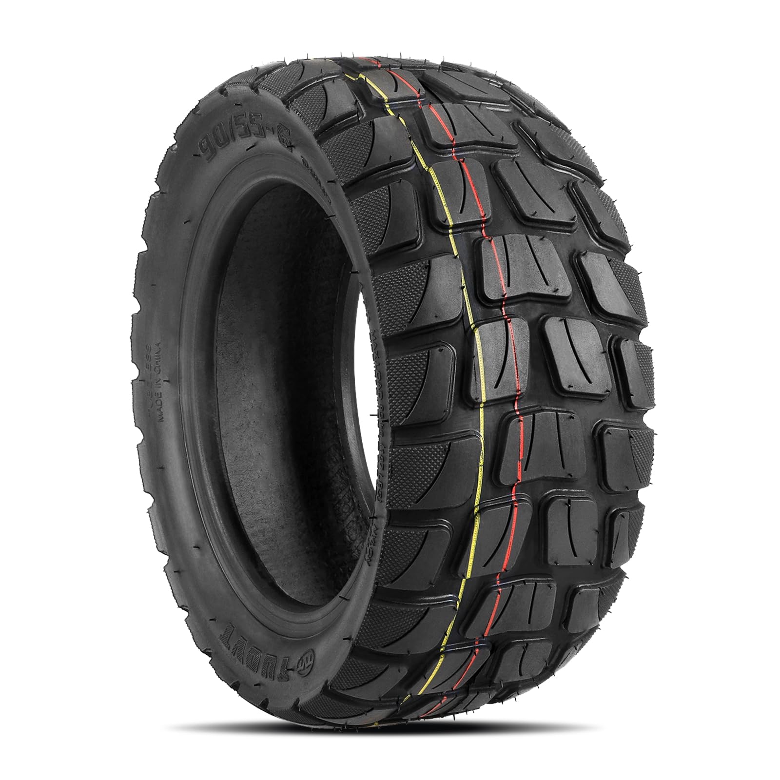 SYACHI 10x3.0 Scooter Tires, 90/55-6 Off Road Tire, Thickened Rubber Tubeless Tire for 90/55-6 80/65-6 Electric Scooter Tire