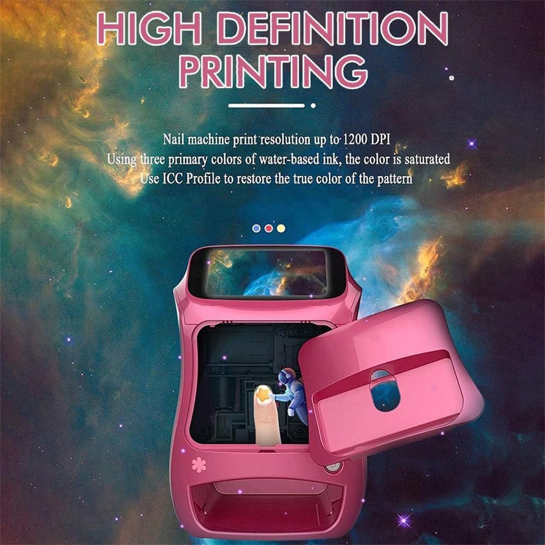 DARZYS Smart Nail Printer, Portable Nail Painting Machine Control Through Mobile App, for Beauty & Personal Care for Home Nails
