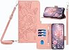 Funda tipo cartera de cuero PU con tapa para IVY Poco X3 GT [Rosa][Correa para muñeca y hombro][Porta tarjetas][Soporte] para Xiaomi Poco X3 GT - Rosa 1