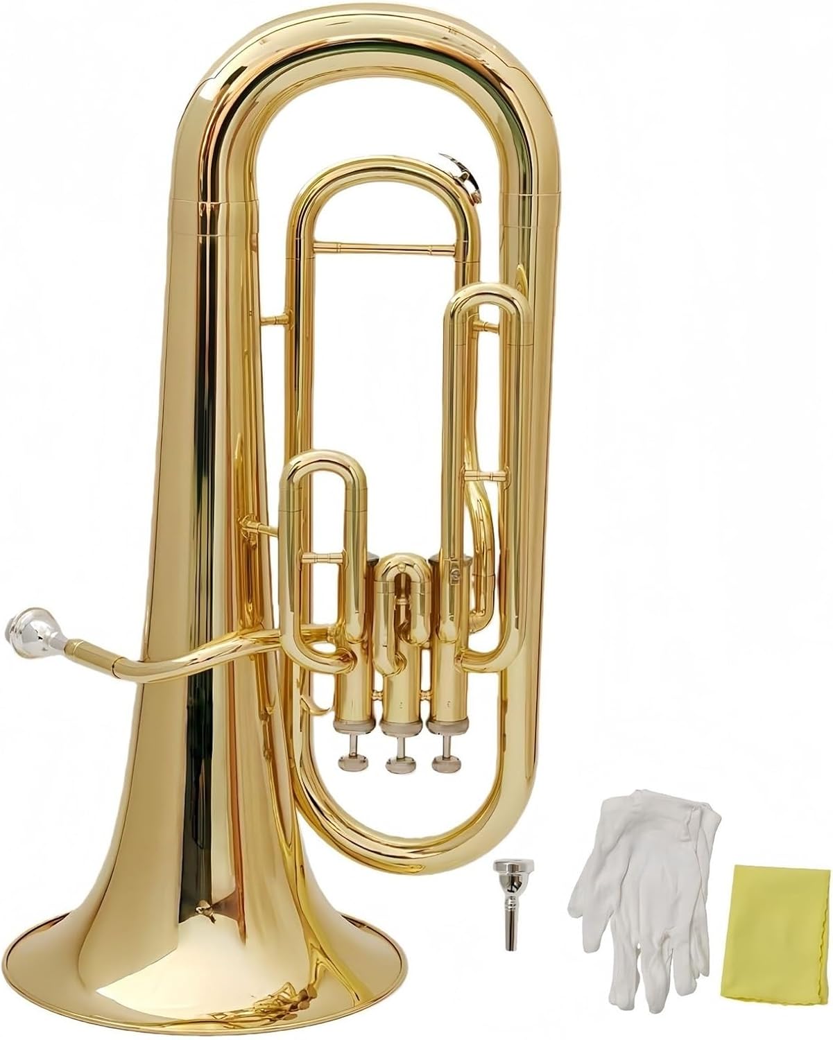 Instrument Eufonium Lakierowany Na Złoto 3zaworowy Instrument Dęty Eufonium W Tonacji Bb