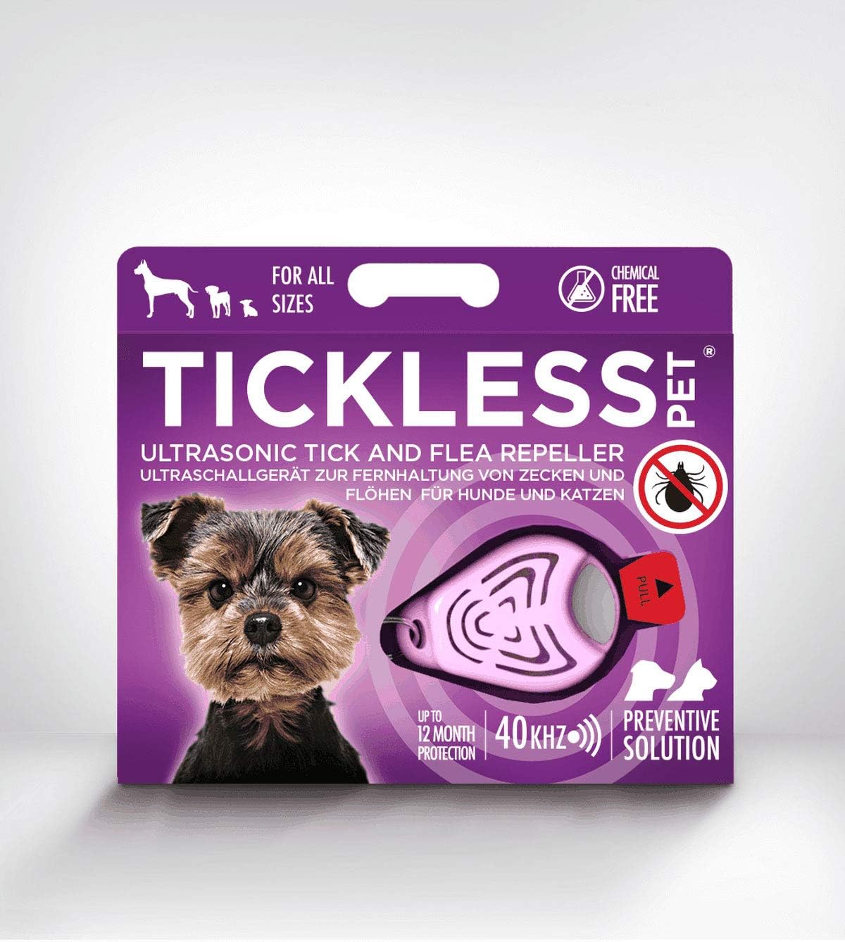 TickLess Pet Ultrasonic Tick & Flea Repeller in Pink