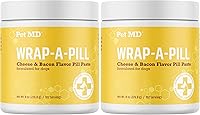 Vista 14 de Pet MD Wrap A Pill Paste - Pastilla con sabor a tocino para perros, crea un bolsillo para ocultar pastillas y medicamentos, 59 porciones