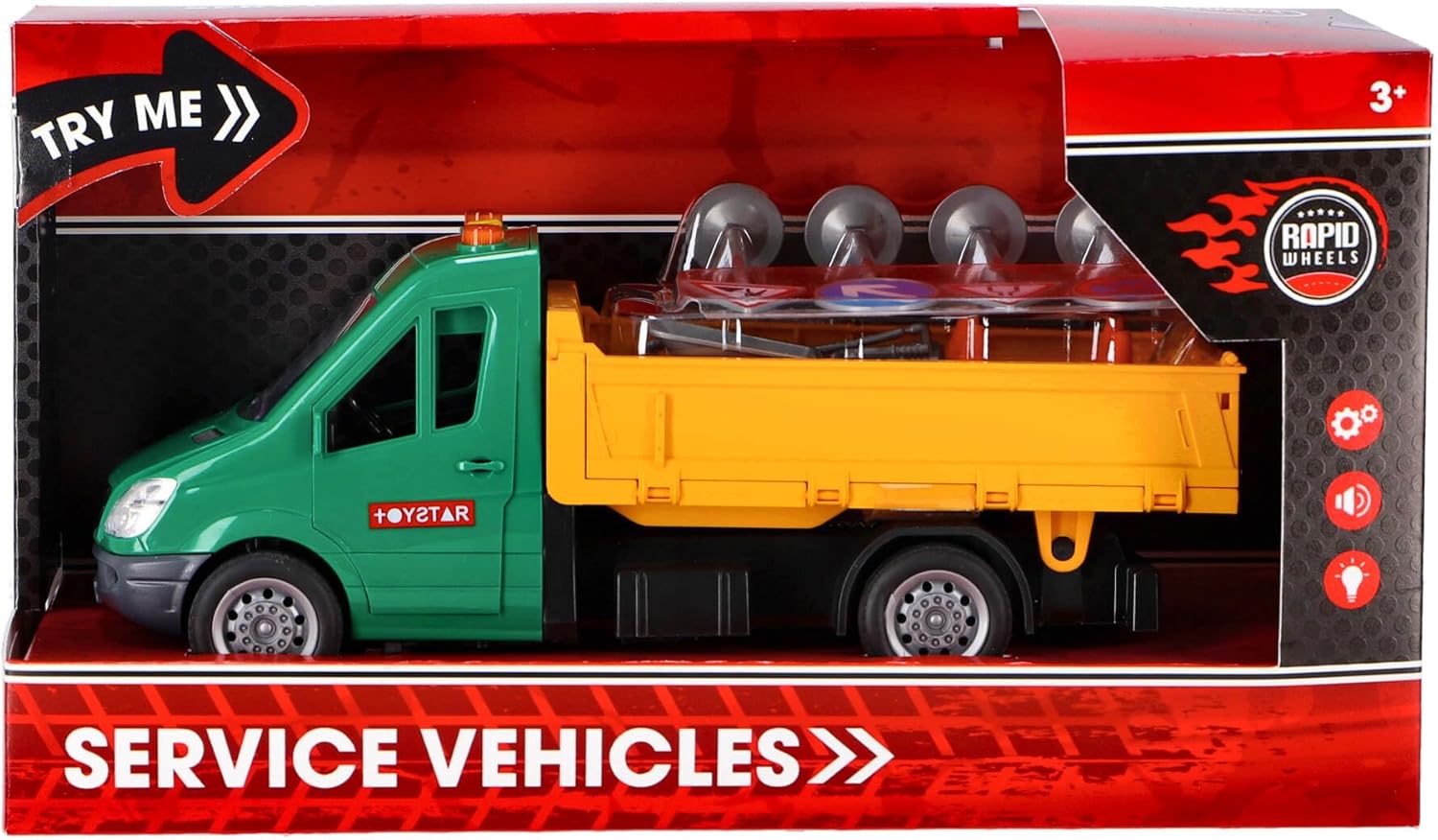 Toy Car Construction Site with Light and Sound Friction