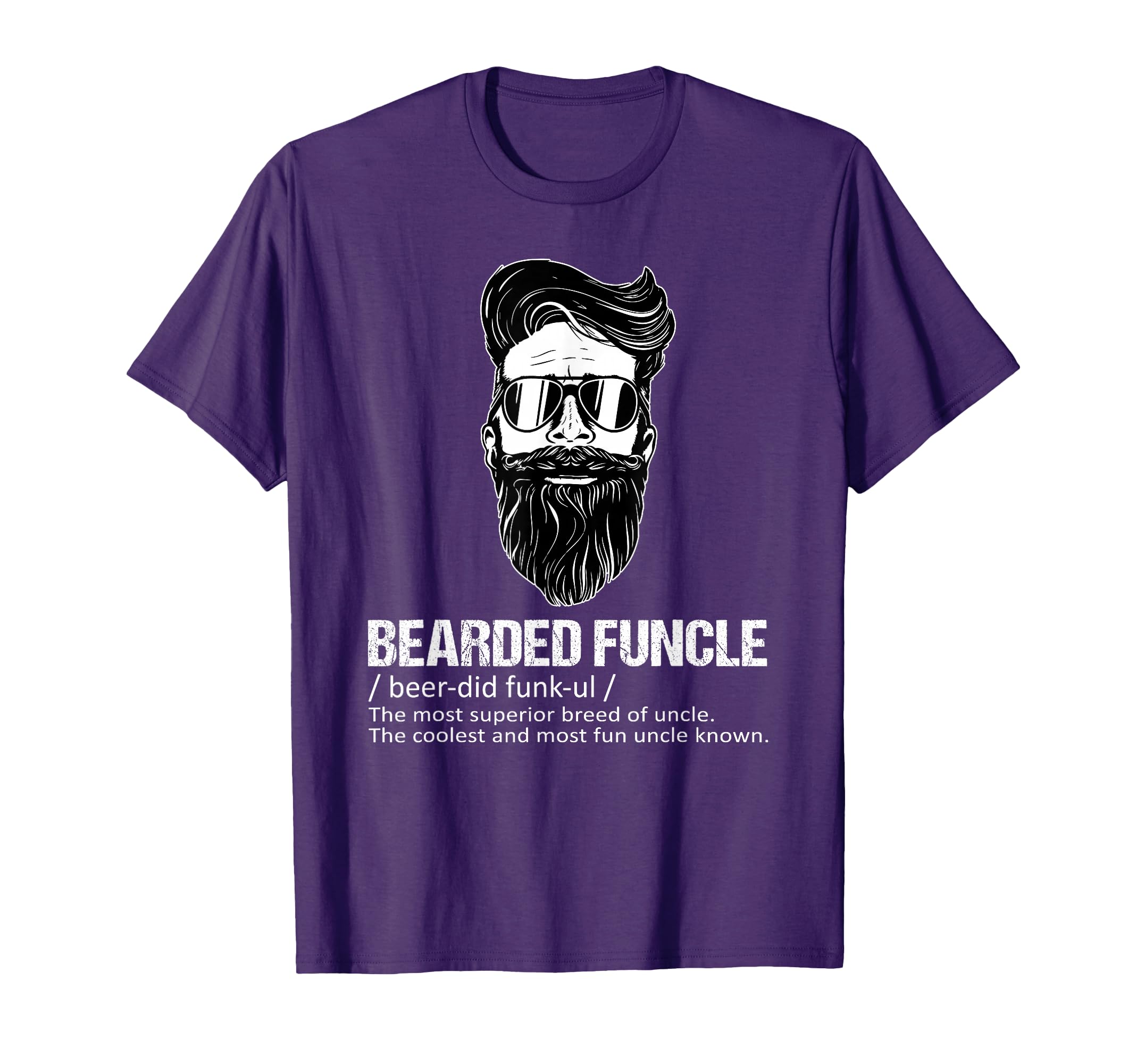 Family Collection T-Shirts Bearded Funcle Coolest Shirt Funny Uncle Definition T-Shirt