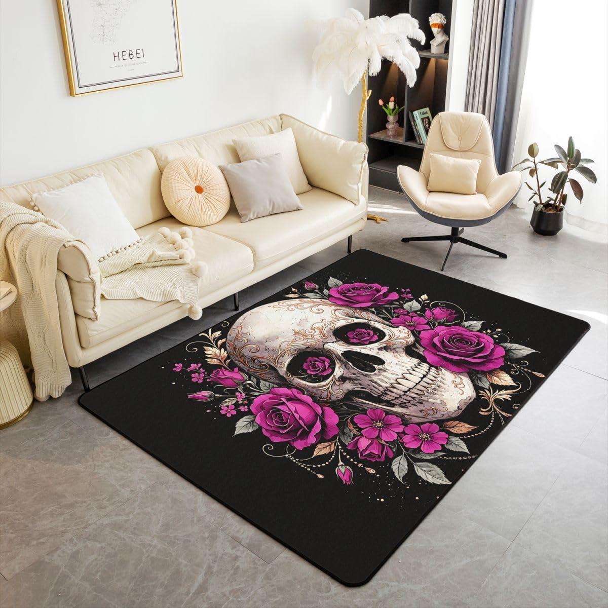 Homewish Dywaniki ze szkieletem róży 100 x 150 cm