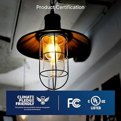 Miniatura 5 de FLSNT Bombillas LED Edison equivalentes a 100 W, bombillas LED A21 regulables de 12 W, 1600 LM, 2700 K blanco suave, CRI90, base E26, paquete de 8