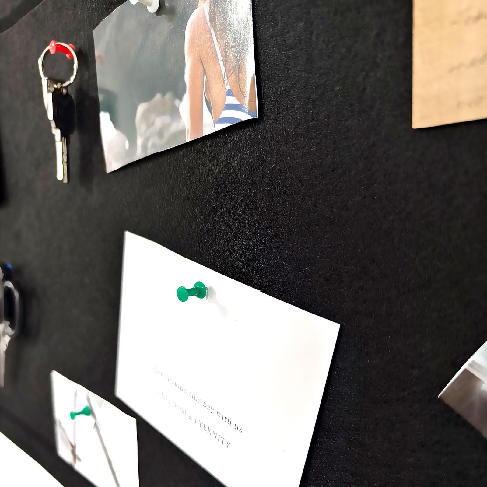 D.RECT Tableau D'affichage En Liège Avec Cadre En Bois - Inclus 35x Punaises Multicolores - Tableau