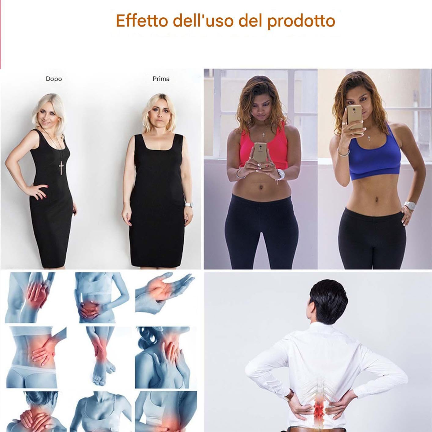 Fascia Dimagrante Addominale Fascia Rassodante con Luce Rossa | Cintura Brucia Grassi Adatto A Donne Uomini Mogli Madri Casa Ufficio Palestra Ballerini Yoga Pilates