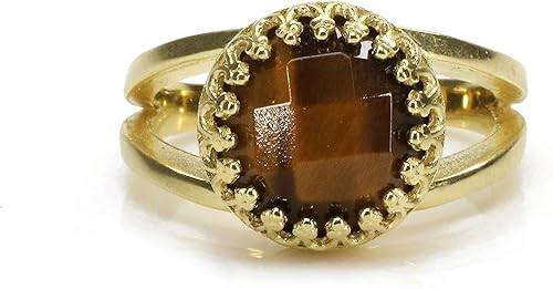 Miniatura 4 de Delicado anillo de ojo de tigre Anillos delicados artesanales, anillos de moda, anillos apilables Anillos de piedra personalizados Regalos