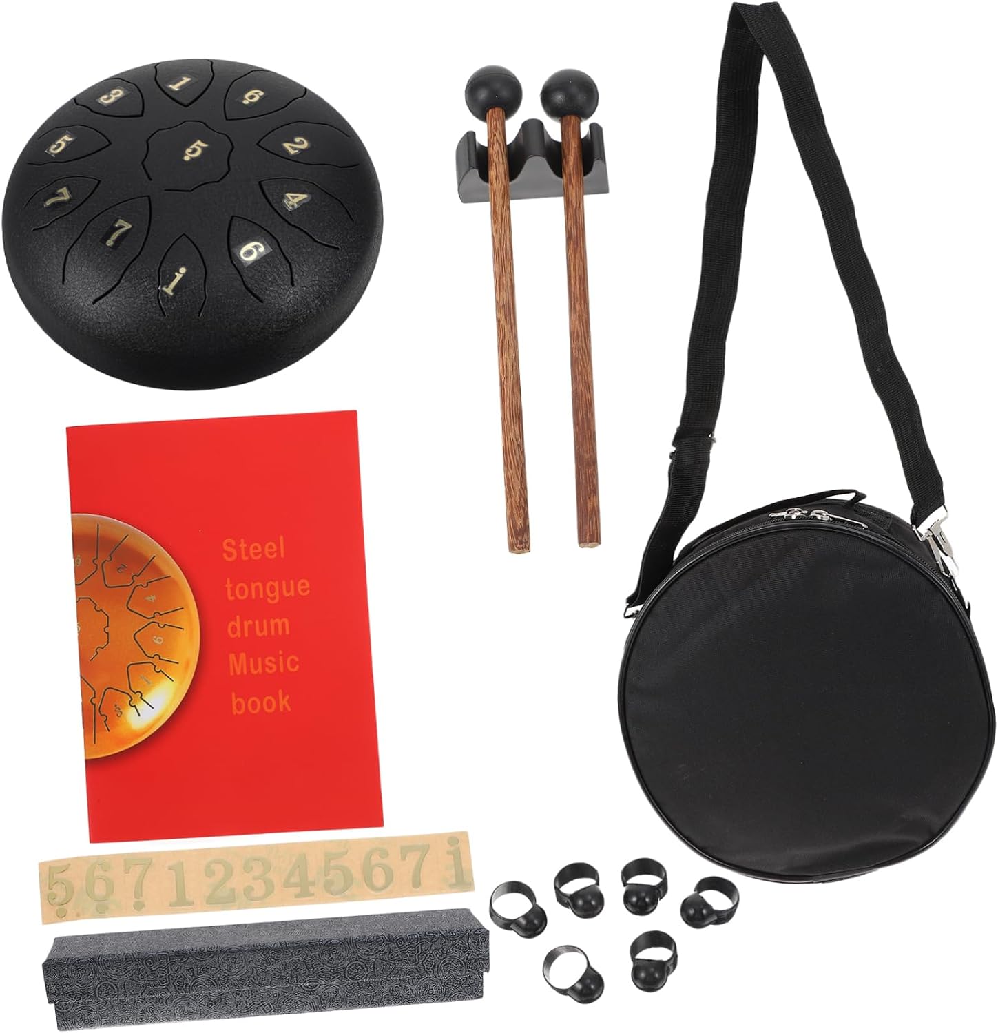 Tambor de Lengüeta de Acero Negro para Percusión miniatura 1