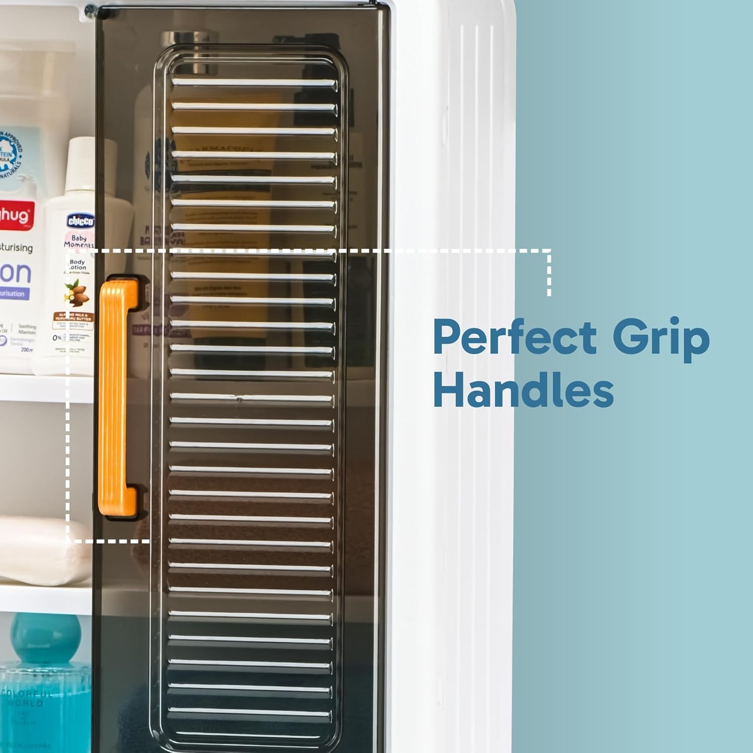 Urban Choice Wall Mounted Plastic Storage Cabinet/Shelf for Bathroom/Multipurpose Organizer with Doors and Shelves/Waterproof/Durable/Space-Saving Storage Box for Toiletries/Cleaning Supplies