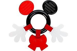 Disney Baby Mickey Mouse Teether: A Soothing Black and White Contrast Companion for Little Adventurers