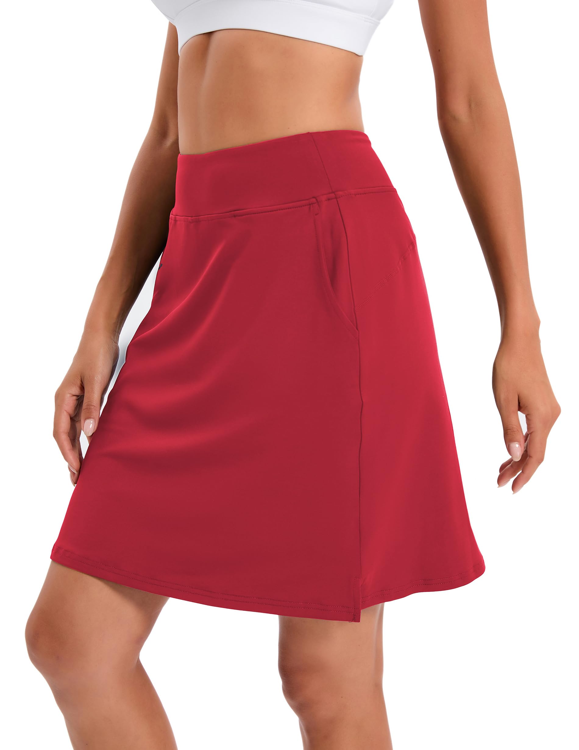 Jhsnjnr Falda de Tenis para Mujer, Estilo Casual, hasta la Rodilla, con Bolsillos, para Entrenamiento, atlética