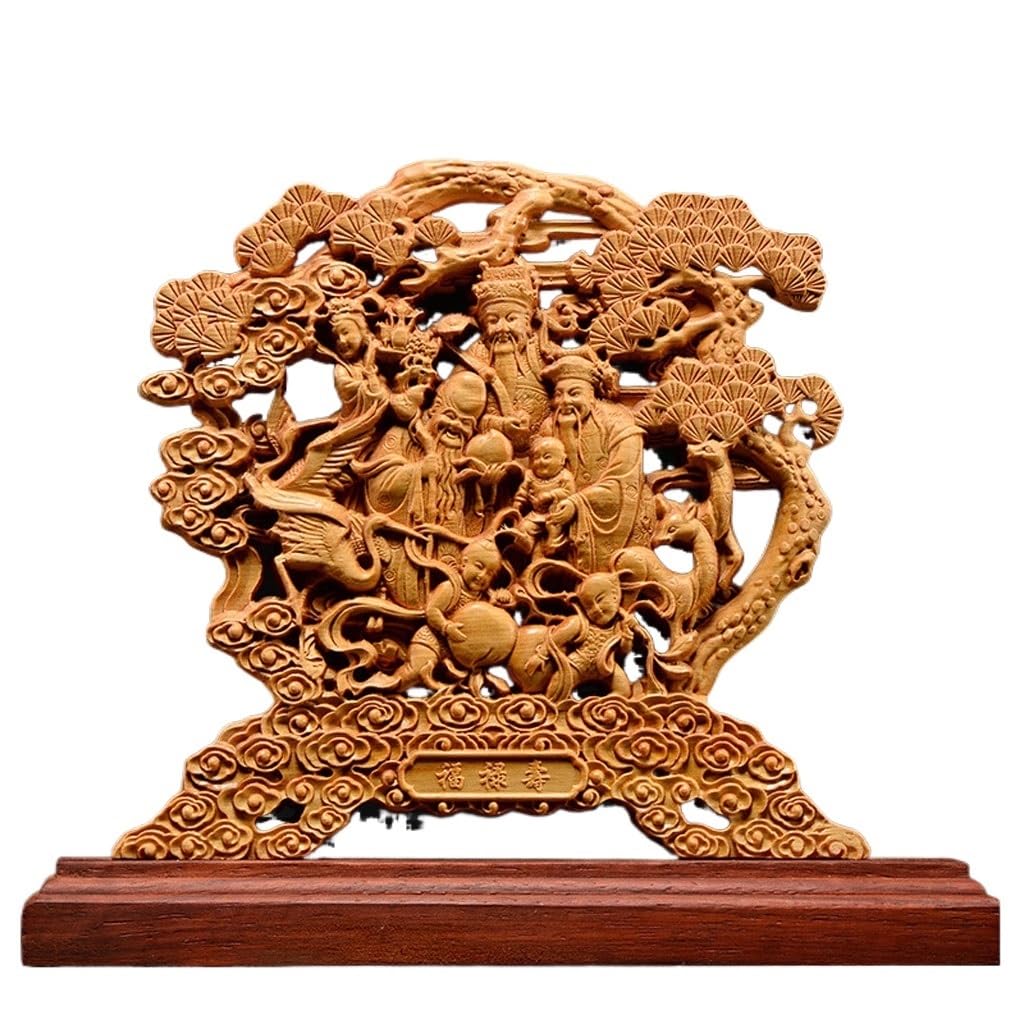 Sculpture en bois massif attire la richesse et ornement TUSUOD