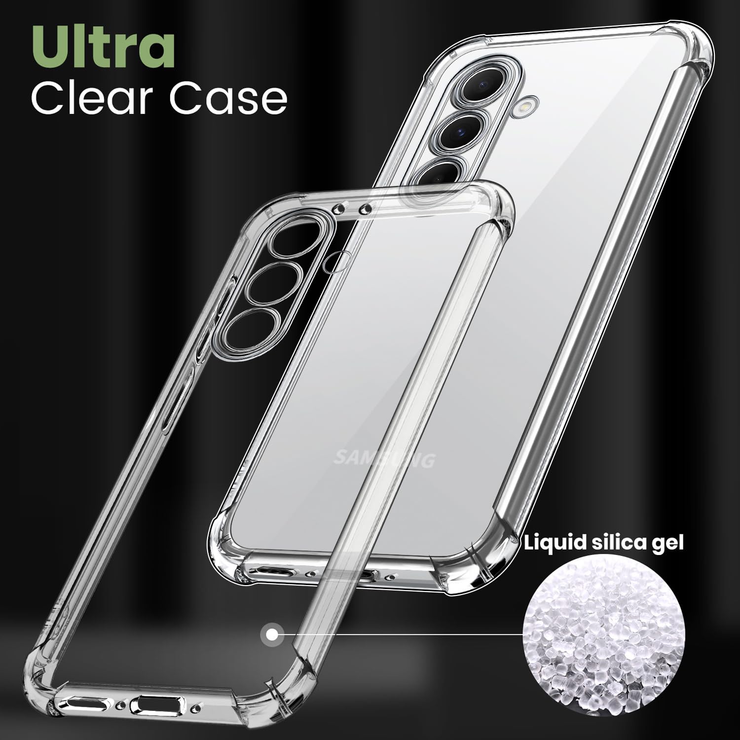 New&Teck Etui do Samsung Galaxy A56 5G + 2 szkło hartowane ochraniacz ekranu, elastyczne etui z TPU, zderzak ze wzmocnionymi narożnikami