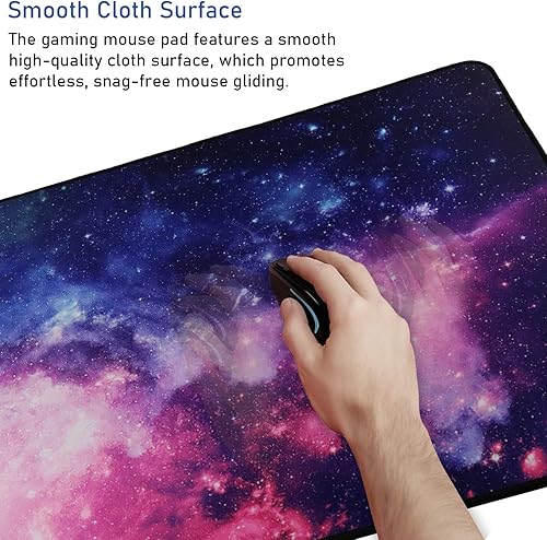 Vista 63 de Alfombrilla de mouse grande para juegos, 31.5 x 15.7 x 0.12 pulgadas, alfombrilla de mouse extendida, antideslizante, resistente a derrames