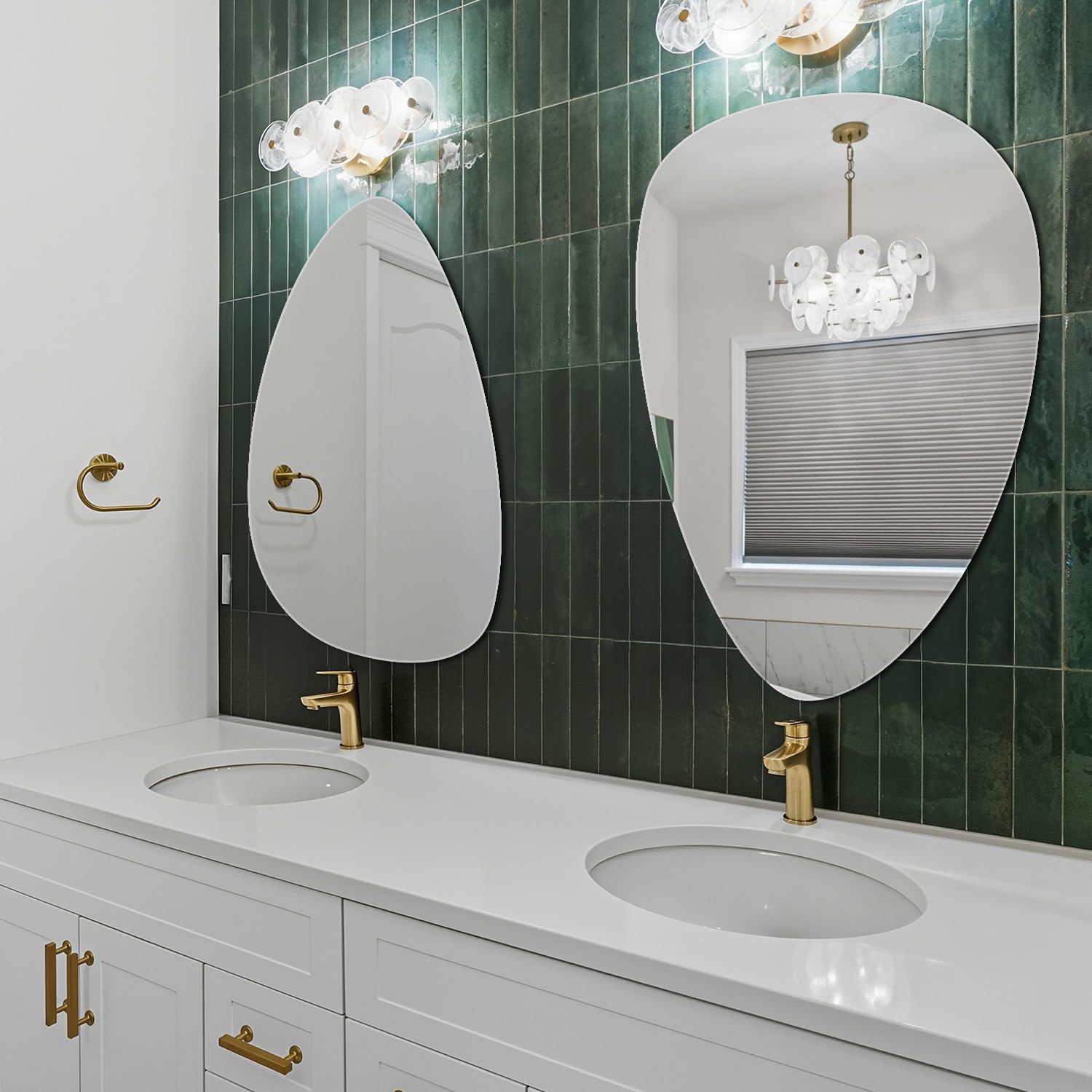 Specchio Ovale 50x70 cm per Sala da pranzo da Appendere Senza Cornice