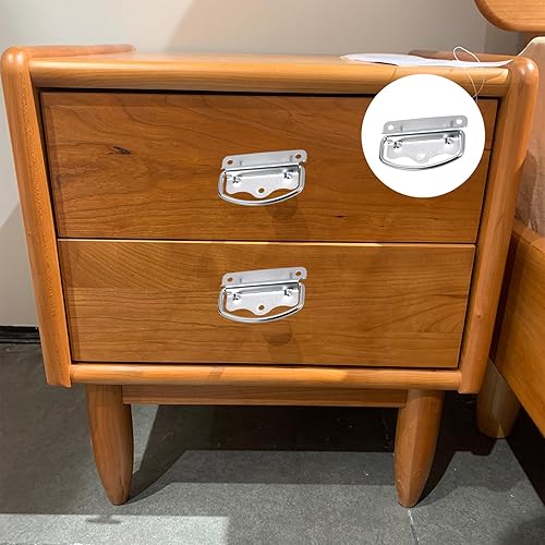 Miniatura 8 de METALLIXITY Mango de anillo para el pecho (3.150 in3.15 pulgadas), 5 unidades, mango plegable de pintura en aerosol de hierro, para caja de