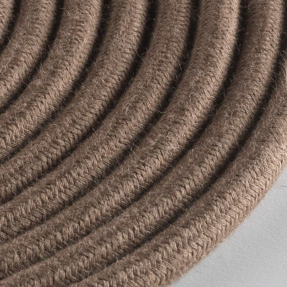 Klartext LUMIÈRE Textilkabel Rund 3x0,75mm² Braun 3m - Mit Erdungskabel, Für Kreative Beleuchtungsinstallationen