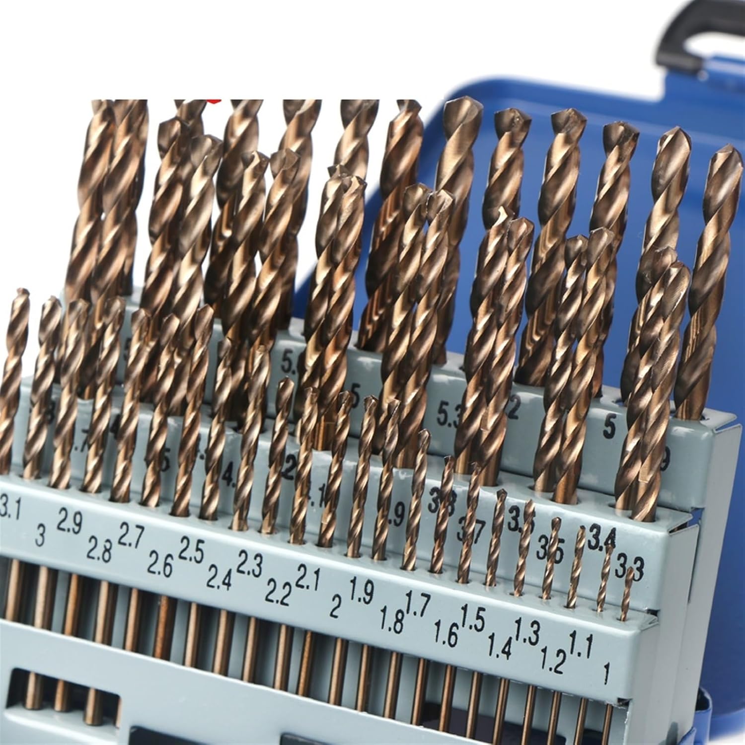 41/51PCS M35 Cobalt Drill Bits Set for Hardened Metal & Stainless Steel Drilling Bits Power Tools Accessories(41PCS(6-10MM))