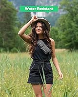 Vista 8 de Waterfly - Cangurera delgada de poliéster suave, resistente al agua, para hombre y mujer, para exteriores, correr, escalar, llevar iPhone 5 6 Plus