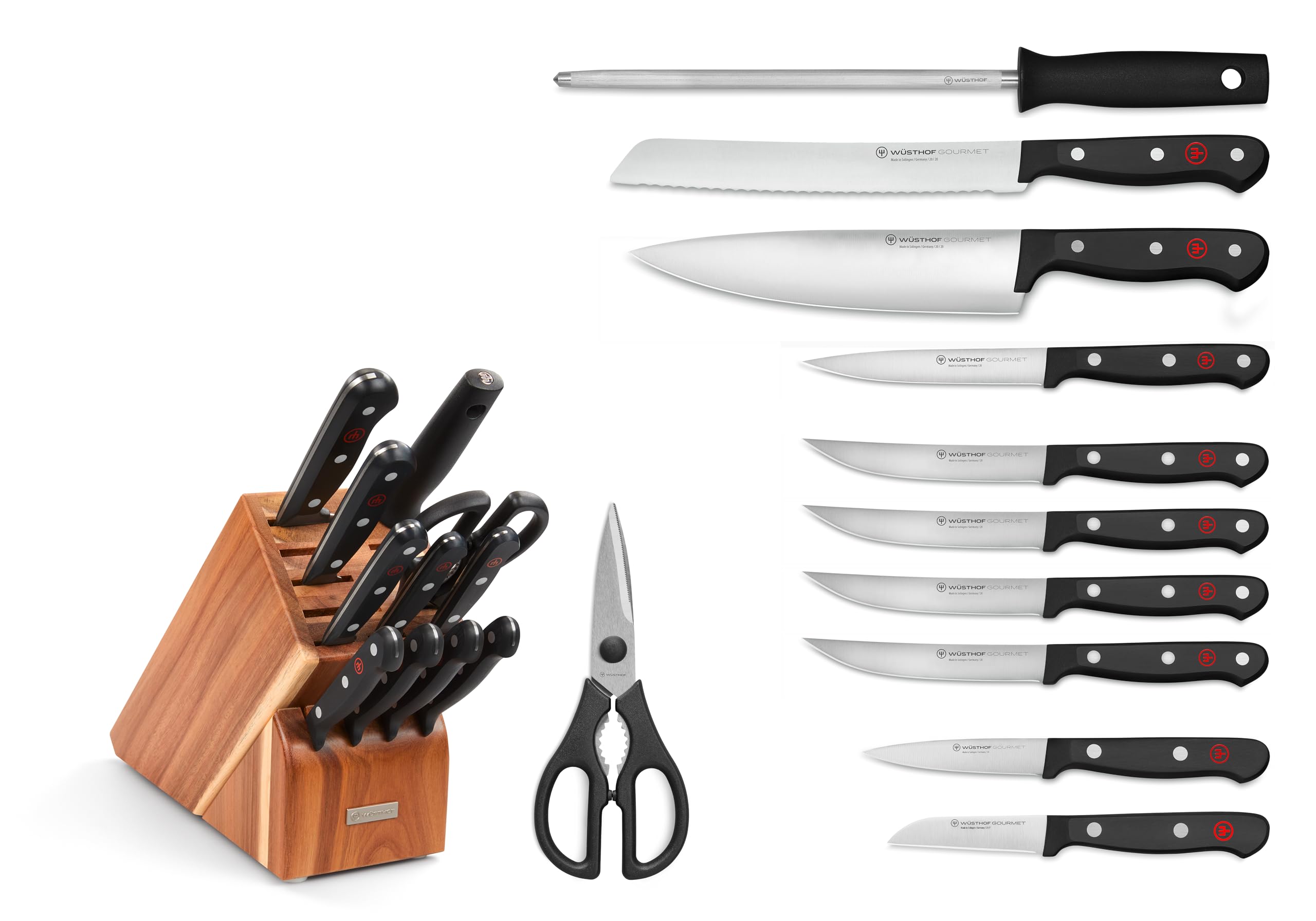 Buy WÜSTHOF Gourmet Twelve Piece Block Set | 12-Piece German Knife