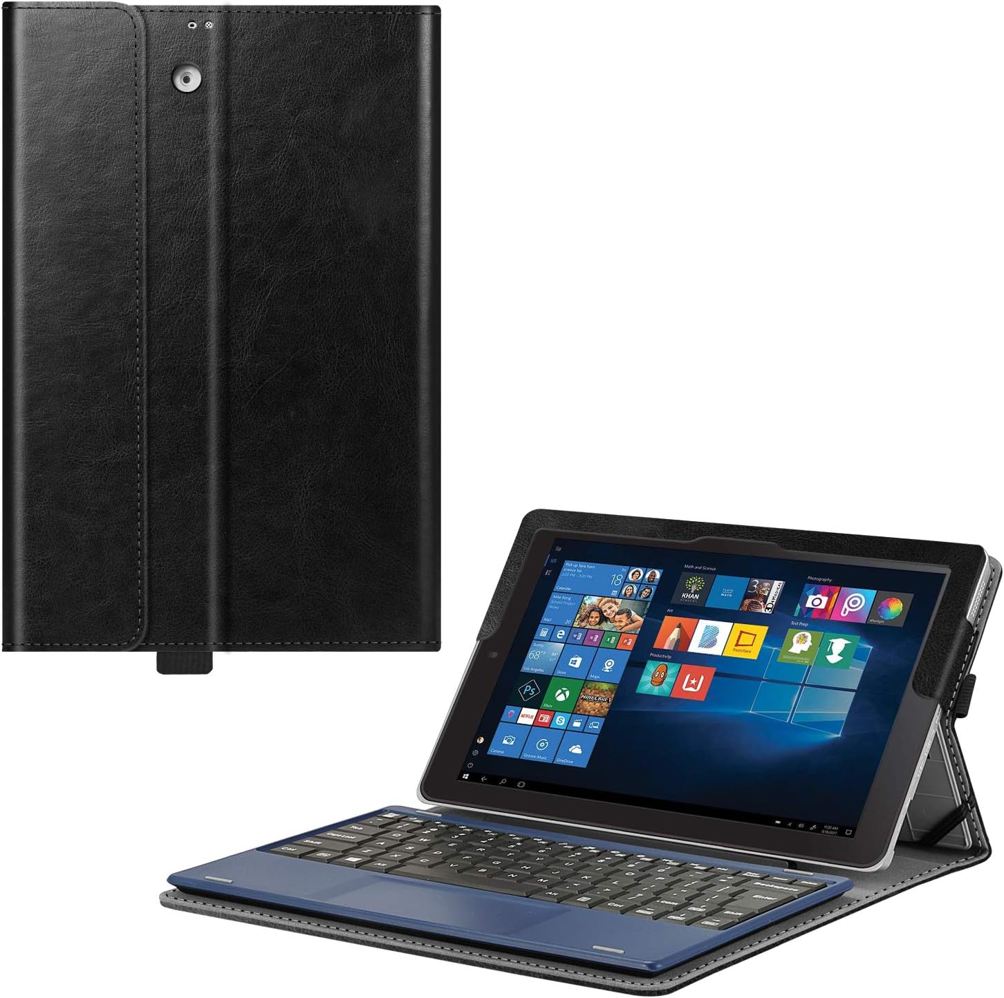 Fintie Case for 2018 RCA Cambio 10.1" W101SA23T1S / W101SA23T2 - [Multi-Angle Viewing] Portfolio Business Cover for 10.1 inch RCA Cambio 2-in-1 Window Tablet with Kickstand (Black)