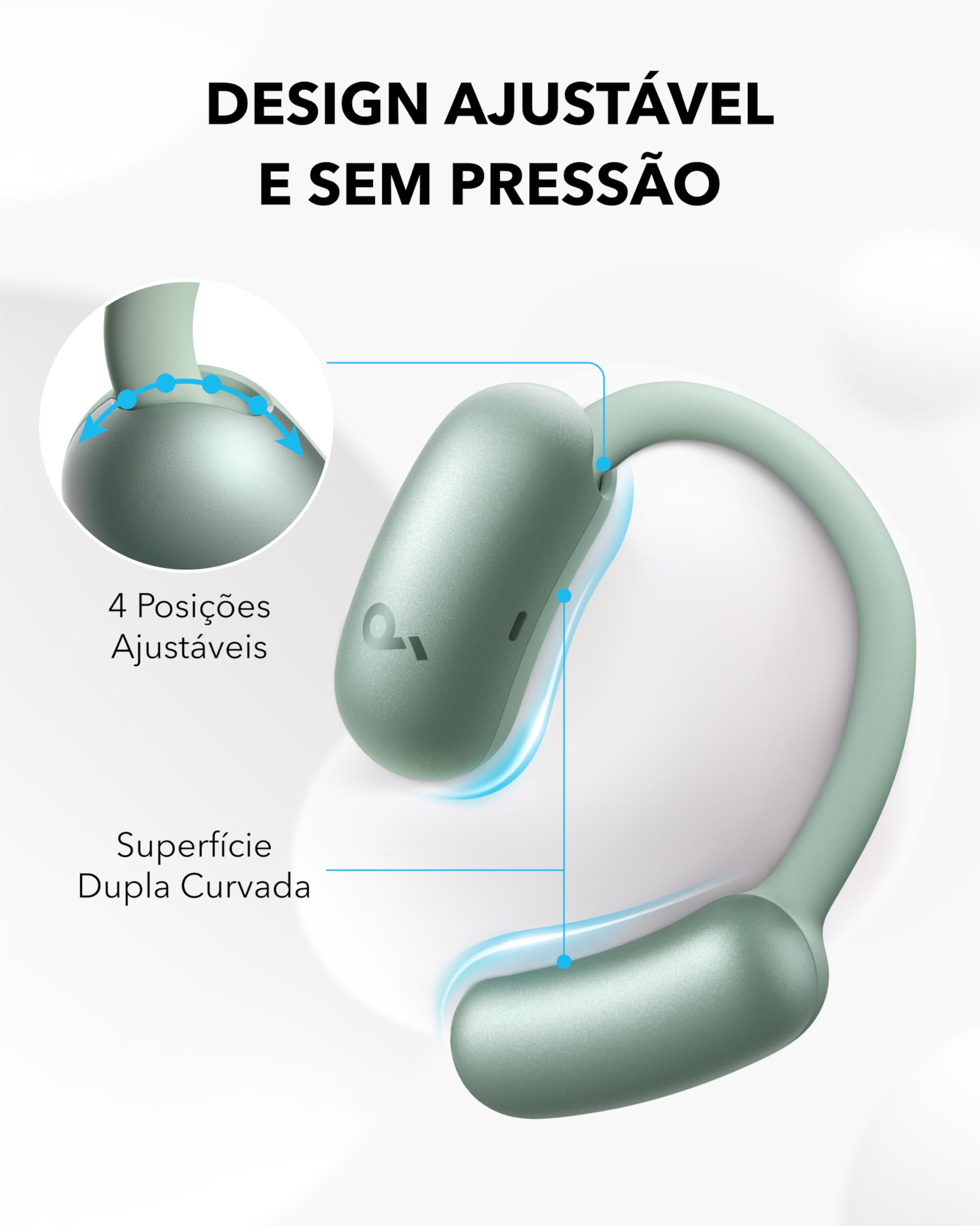 soundcore AeroFit 2 da Anker, Fone De Ouvido Bluetooth 5.4, Open