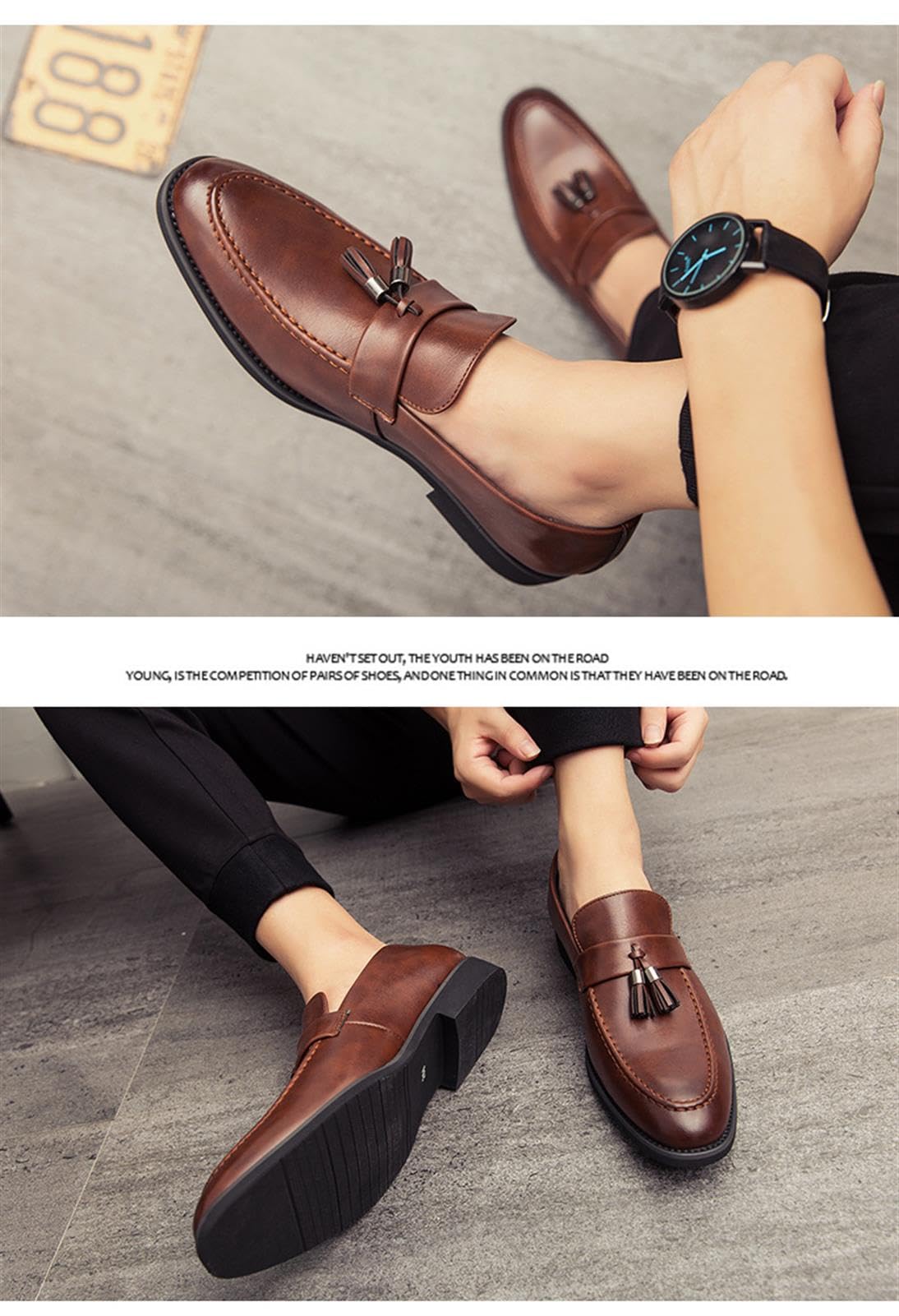 Scarpe Uomo Mocassini Eleganti Affari | Scarpe Uomo Mocassini In Pelle Comodi Senza Lacci Eleganti Da Affari Cerimonia Matrimonio Lavoro Nero