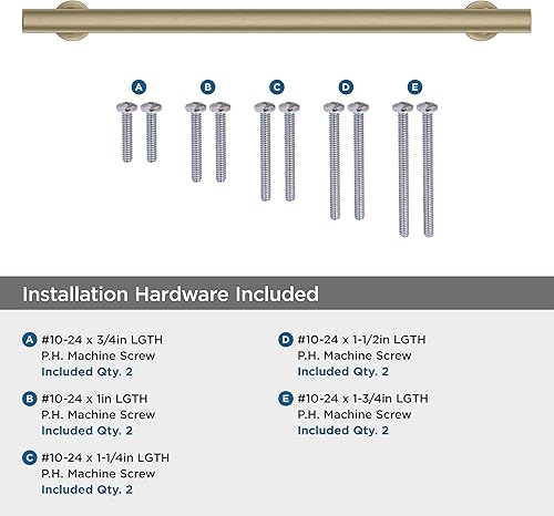 Miniatura 5 de Amerock Corp BP37110BBZ Everett - Jaladera para electrodomésticos de 305 mm (12 pulgadas) de centro a centro, acabado champaña dorado