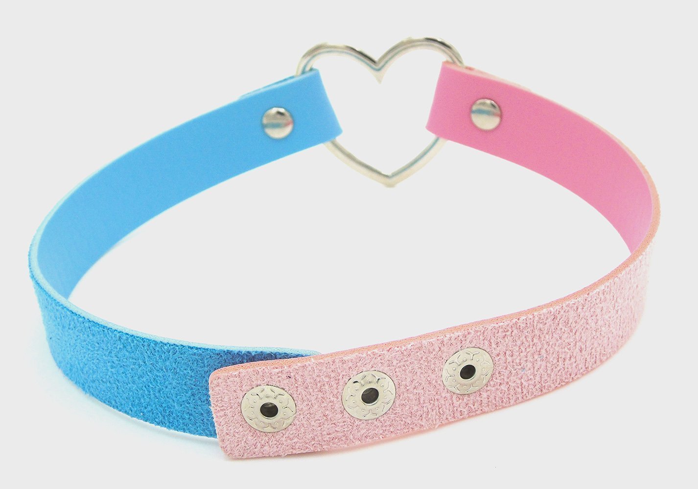 Amazon.com: AKOAK Girls Love Heart Choker Double Color PU Leather
