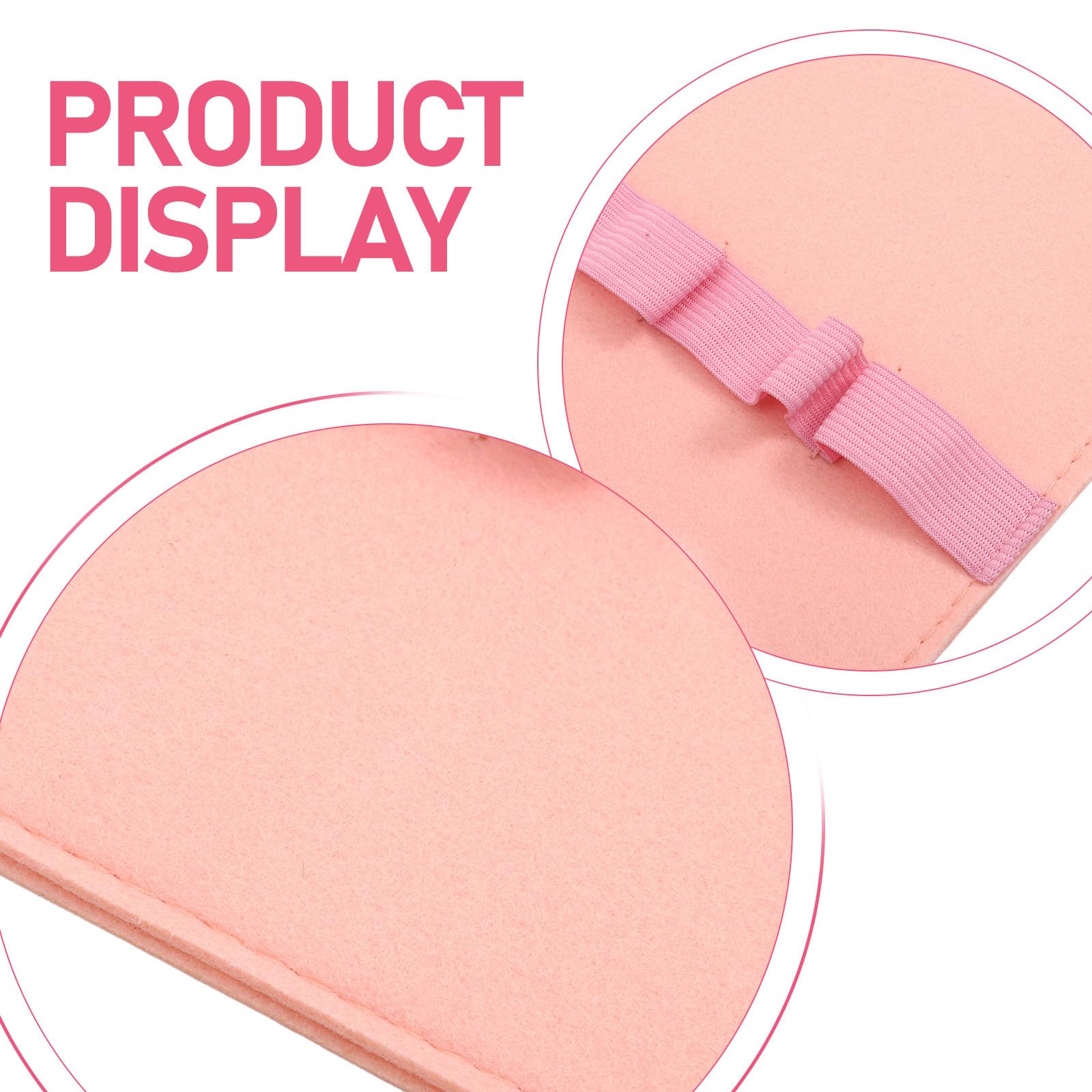 Bolsa Plegable para Baquetas Rosa, 2 Piezas, Colgante | Fieltro No Tejido, Muestra hasta 12 Cintas, para Práctica y Hogar, Portátil y Plegable